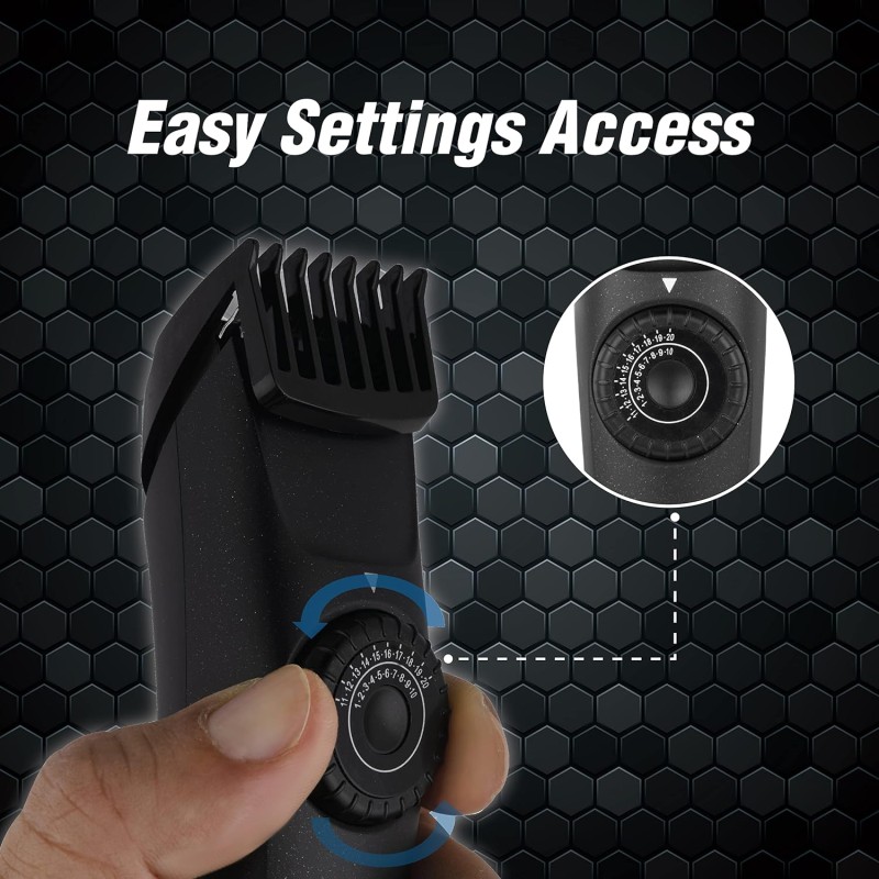 Kubra KB-1001 USB Fast charging, 90 min runtime, Adjustable 38 Length Setting, Ultra Sleek Beard Trimmer for Men (Black) Kubra KB-1001 USB Fast charging, 90 min runtime, Adjustable 38 Length Setting, Ultra Sleek Beard Trimmer for Men (Black)