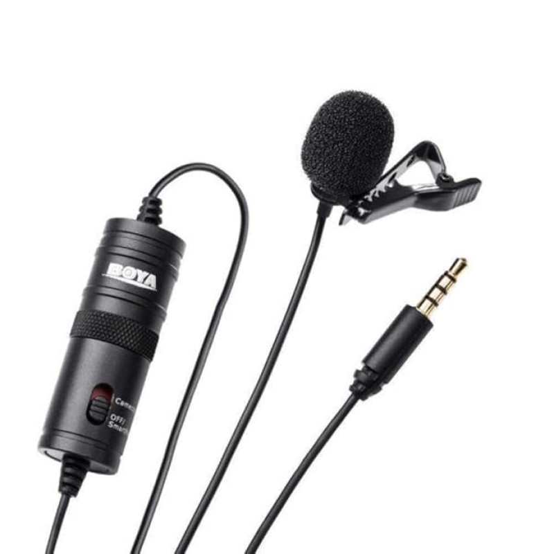 Boya ByM1 Auxiliary Omnidirectional Lavalier Condenser Microphone with 20ft Audio Cable (Black) Boya ByM1 Auxiliary Omnidirectional Lavalier Condenser Microphone with 20ft Audio Cable (Black)
