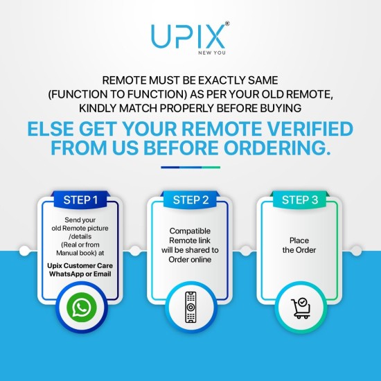 Upix Remote with Netflix Function (No Voice), Compatible/Replacement for Panasonic Smart TV LCD/LED Remote Control (Exactly Same Remote Will Only Work)