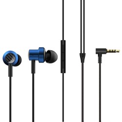 MI XIAOMI Dual Driver Dynamic Bass in-Ear Wired Earphones with Mic, 10mm& 8mm for Heavy Bass & Crystal Clear Vocals, Passive Noice Cancellation, Magnetic Earbuds with Braided Cable (Blue)