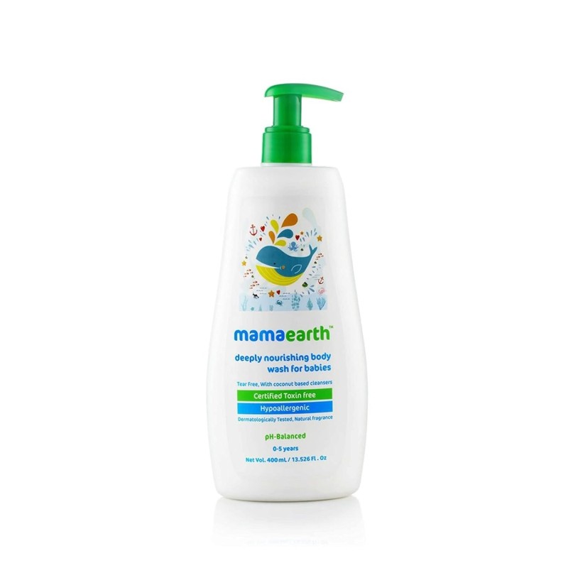 Mamaearth Deeply Nourishing Natural Baby wash (400 ml, 0-5 Yrs), White, Large Mamaearth Deeply Nourishing Natural Baby wash (400 ml, 0-5 Yrs), White, Large