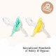 Mee Mee Baby Silicone Pacifier | Orthodontic Nipple for Oral Stimulation | Unique Shape to Support Psychological Breathing | Soother for Babies | Easy to Clean | 0-18 Months (Yellow/Green)