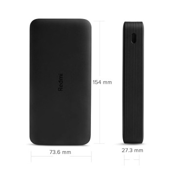 Xiaomi Redmi 20000mAh Li-Polymer Power Bank, USB Type-C Inputand Micro USB Ports, 18W Fast Charging, Low Power Mode, Black Xiaomi Redmi 20000mAh Li-Polymer Power Bank, USB Type-C Inputand Micro USB Ports, 18W Fast Charging, Low Power Mode, Black