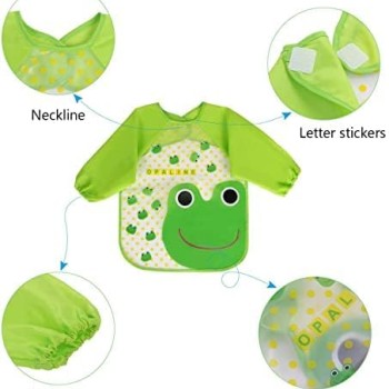BabyGo Washable 3 Pcs Long Sleeve Bibs, Waterproof Baby Bibs, Toddler Sleeved Bib, Baby Smock for Eating Feeding, 6-24 Months (Multicolor) BabyGo Washable 3 Pcs Long Sleeve Bibs, Waterproof Baby Bibs, Toddler Sleeved Bib, Baby Smock for Eating Feeding, 6-24 Months (Multicolor)