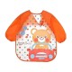 BabyGo Washable 3 Pcs Long Sleeve Bibs, Waterproof Baby Bibs, Toddler Sleeved Bib, Baby Smock for Eating Feeding, 6-24 Months (Multicolor)