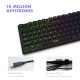 EvoFox Fireblade Wired Gaming Keyboard with Multiple Lightning Effects I Compact TKL Design I LED Backlit I 19 Anti Ghosting Keys I Windows Lock Key I Breathing Effect I Spill Resistant I 1.5M Braided Cable with Magnetic Ring (Black)