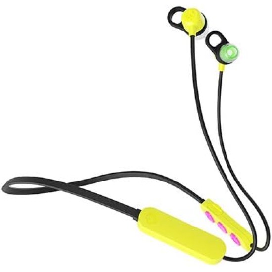 Skullcandy Jib+ In-Ear Wireless Earbuds, 6 Hr Battery, Microphone, Works with iPhone Android and Bluetooth Devices, Electric Yellow