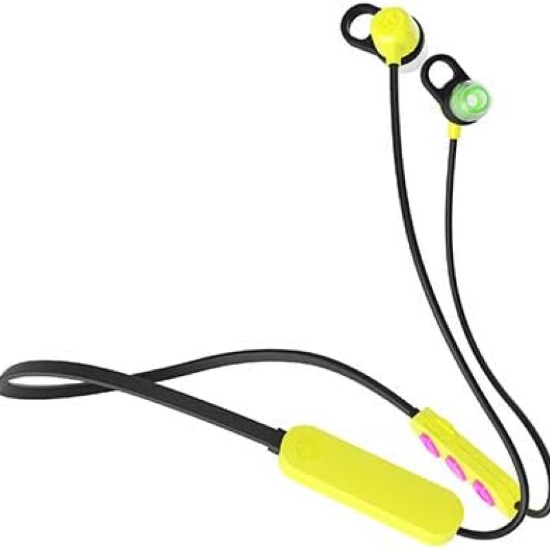 Skullcandy Jib+ In-Ear Wireless Earbuds, 6 Hr Battery, Microphone, Works with iPhone Android and Bluetooth Devices, Electric Yellow
