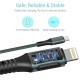 Portronics Konnect CL 20W POR-1067 Type-C to 8 Pin USB 1.2M Cable With Power Delivery & 3A Quick Charge Support, Nylon Braided For All Type-C and 8 Pin Devices, Green