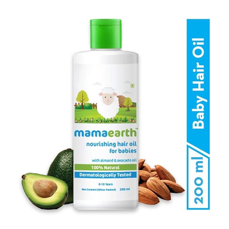 Mamaearth Nourishing Baby Hair Oil, with Almond & Avocado Oil - 200 ml, 1 piece Mamaearth Nourishing Baby Hair Oil, with Almond & Avocado Oil - 200 ml, 1 piece