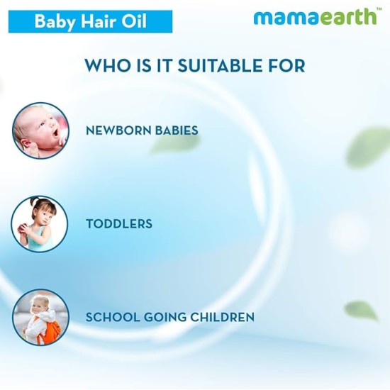 Mamaearth Nourishing Baby Hair Oil, with Almond & Avocado Oil - 200 ml, 1 piece