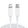 Anker Powerline III USB C to C 100W 6ft Charging Cable for iPhone 15/15 Pro, iPad Mini 6, iPad Air 4, MacBook Pro, Samsung Galaxy S23+/S23 Ultra (White)
