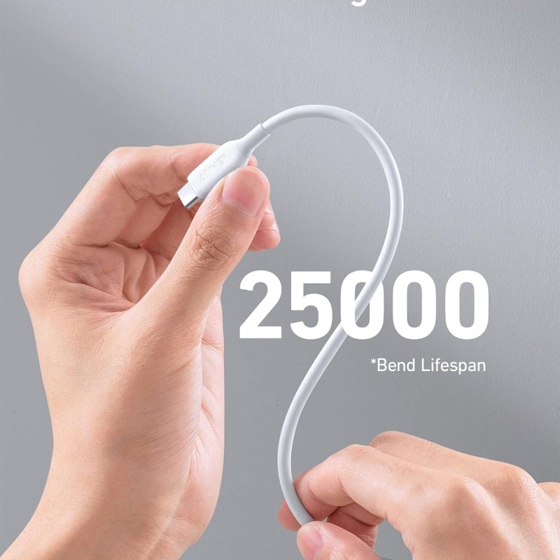 Anker Powerline III USB C to C 100W 6ft Charging Cable for iPhone 15/15 Pro, iPad Mini 6, iPad Air 4, MacBook Pro, Samsung Galaxy S23+/S23 Ultra (White) Anker Powerline III USB C to C 100W 6ft Charging Cable for iPhone 15/15 Pro, iPad Mini 6, iPad Air 4, MacBook Pro, Samsung Galaxy S23+/S23 Ultra (White)