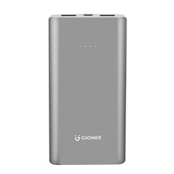 Gionee 10000mAh Li-Polymer Slim Design Power Bank with Power Indicators and 2 Output Ports (Fast Charging, 12W) PB10K2 (Metallic Blue)