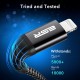 ESR USB C to Lightning Cable, 10ft Nylon MFi Certified Fast Charging Cable Compatible with iPhone 14/14 Plus/14 Pro/14 Pro Maxet Series 13/12/11/SE/XR/XS/X/8, iPad 9/8/7/Air 3, Black