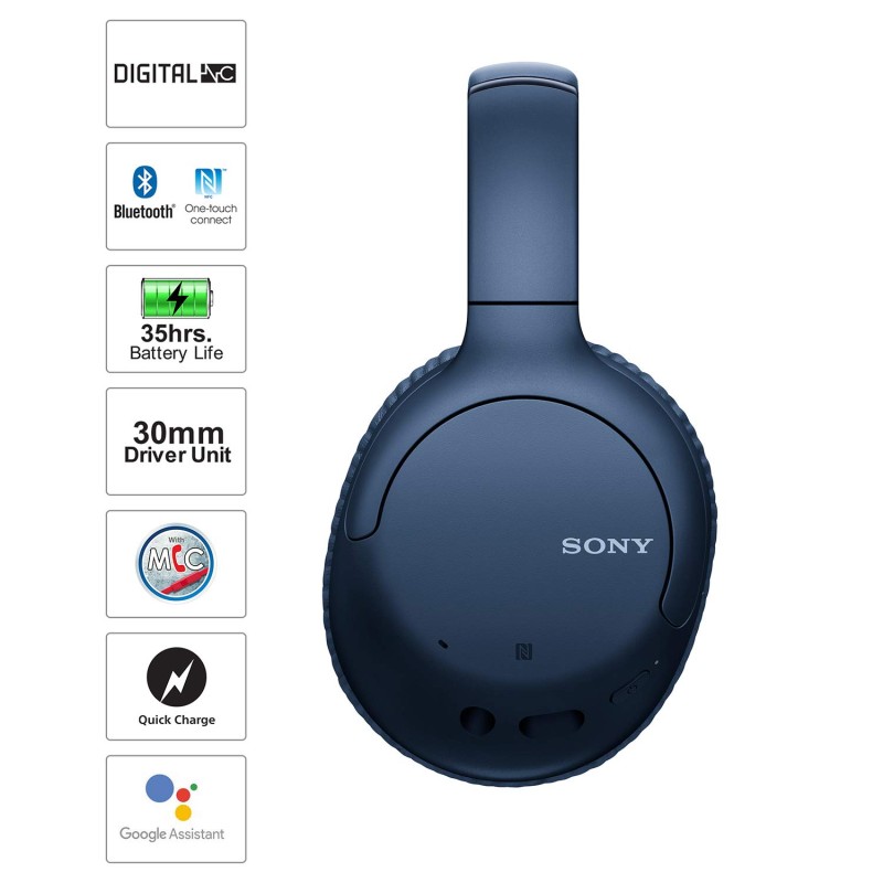 Sony WH-CH710N Active Noise Cancelling Wireless Headphones Bluetooth Over The Ear Headset with Mic for Phone-Call, 35Hrs Battery Life, Aux, Quick Charge and Google Assistant Support for Mobiles Sony WH-CH710N Active Noise Cancelling Wireless Headphones Bluetooth Over The Ear Headset with Mic for Phone-Call, 35Hrs Battery Life, Aux, Quick Charge and Google Assistant Support for Mobiles