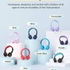 iClever Bluetooth on Ear Headphones for Girls, Kids Girls Headphones with Mic, Headset for Kids School/Tablet/Laptop Stereo Sound Colorful LED Lights Bluetooth 5.0, Foldable