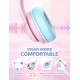 iClever BTH13 Bluetooth Kids Headphones with Mic, Over Ear Headphone Wireless Cat Ear Headphones for Girls Birthday Gift Safe Volume Limited, 45H Playtime Portable Headset for Tablet/PC, Pink