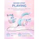 iClever BTH13 Bluetooth Kids Headphones with Mic, Over Ear Headphone Wireless Cat Ear Headphones for Girls Birthday Gift Safe Volume Limited, 45H Playtime Portable Headset for Tablet/PC, Pink