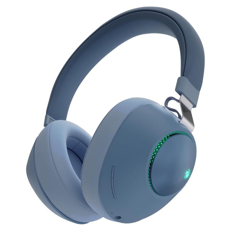 Zebronics Zeb-Duke Wireless Bluetooth Over The Ear Headphone with RGB Lights, 30hrs* Playback, Voice Assistant, Aux Input & Call Function. (Blue) Zebronics Zeb-Duke Wireless Bluetooth Over The Ear Headphone with RGB Lights, 30hrs* Playback, Voice Assistant, Aux Input & Call Function. (Blue)