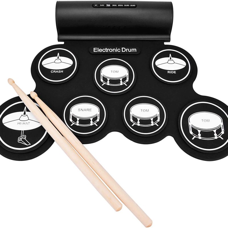 Powerpak G3001L-P Electronic Drum Kit Built-in Li-Battery 2000mAh Roll Up Drum Pad Portable Rechargeable Drum Kit with Headphone Jack Built-in Dual Speaker 2x Drum Pedals 2x Drum Sticks Powerpak G3001L-P Electronic Drum Kit Built-in Li-Battery 2000mAh Roll Up Drum Pad Portable Rechargeable Drum Kit with Headphone Jack Built-in Dual Speaker 2x Drum Pedals 2x Drum Sticks