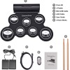 Powerpak G3001L-P Electronic Drum Kit Built-in Li-Battery 2000mAh Roll Up Drum Pad Portable Rechargeable Drum Kit with Headphone Jack Built-in Dual Speaker 2x Drum Pedals 2x Drum Sticks Powerpak G3001L-P Electronic Drum Kit Built-in Li-Battery 2000mAh Roll Up Drum Pad Portable Rechargeable Drum Kit with Headphone Jack Built-in Dual Speaker 2x Drum Pedals 2x Drum Sticks