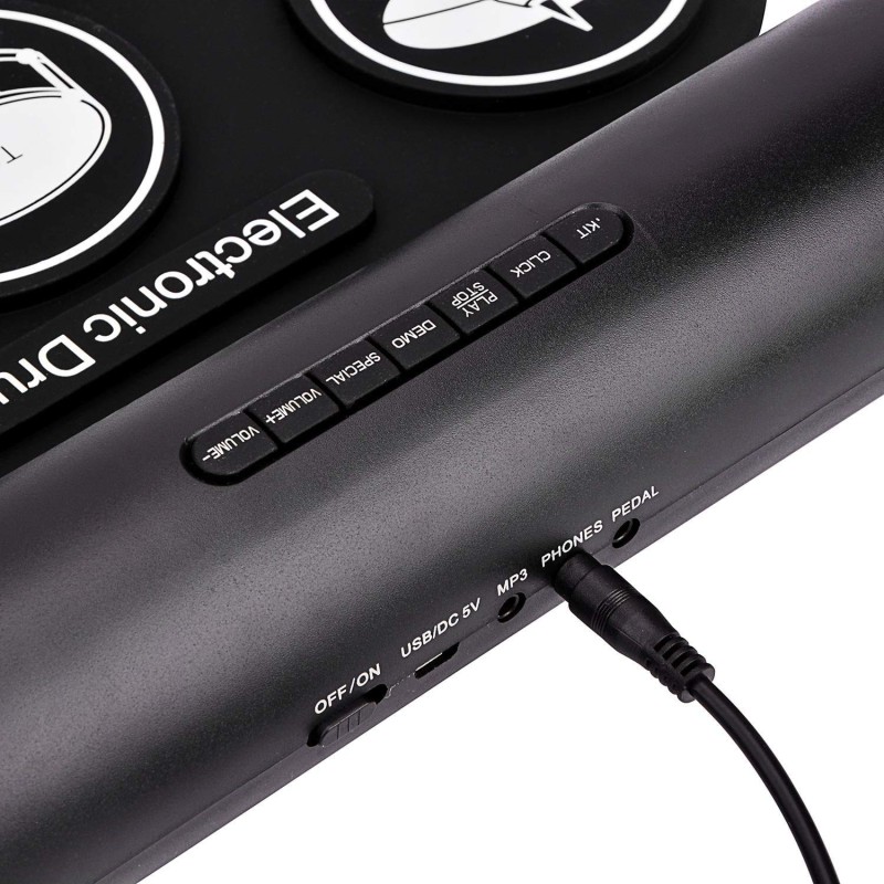 Powerpak G3001L-P Electronic Drum Kit Built-in Li-Battery 2000mAh Roll Up Drum Pad Portable Rechargeable Drum Kit with Headphone Jack Built-in Dual Speaker 2x Drum Pedals 2x Drum Sticks Powerpak G3001L-P Electronic Drum Kit Built-in Li-Battery 2000mAh Roll Up Drum Pad Portable Rechargeable Drum Kit with Headphone Jack Built-in Dual Speaker 2x Drum Pedals 2x Drum Sticks