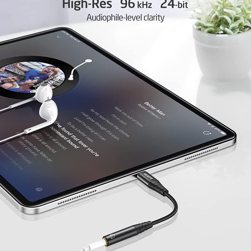 ESR USB Type-C to 3.5mm Female Headphone Jack Adapter,USB-C to Aux Audio Dongle Cable Compatible ESR USB Type-C to 3.5mm Female Headphone Jack Adapter,USB-C to Aux Audio Dongle Cable Compatible