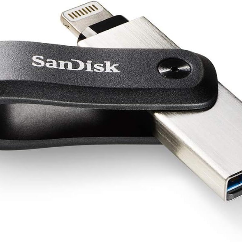 SanDisk 64GB iXpand Flash Drive Go for iPhone and iPad - SDIX60N-064G-GN6NN, Black