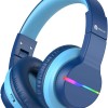 iClever Bluetooth Headphones with Mic, Headphones for Kids with 74/85/94dB Volume Limited Over The Ear Headset, 40H Playtime, Bluetooth 5.0, BTH12 Headphones for Boys Children Headphones, Blue iClever Bluetooth Headphones with Mic, Headphones for Kids with 74/85/94dB Volume Limited Over The Ear Headset, 40H Playtime, Bluetooth 5.0, BTH12 Headphones for Boys Children Headphones, Blue