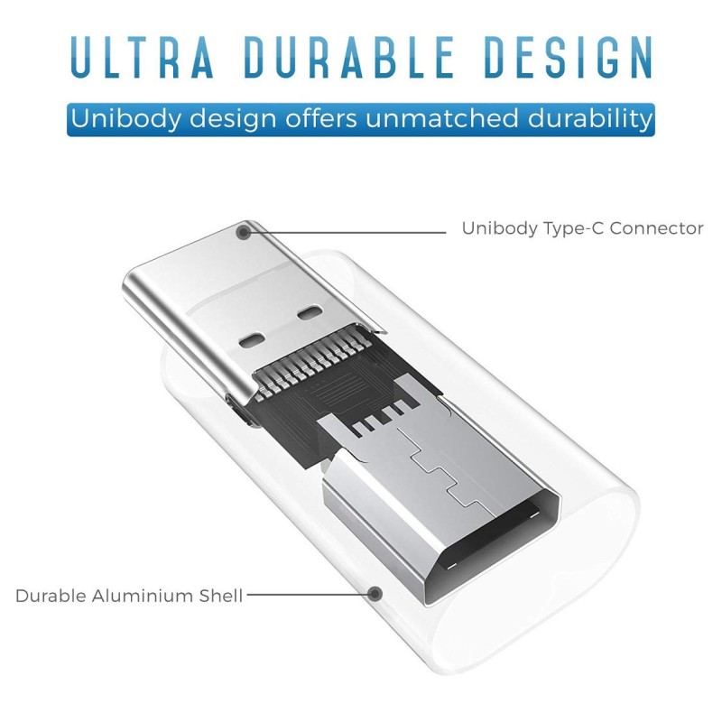 Dyazo 2.4 amp Micro USB to Type C Adapter / Micro USB to Type C Converter Charging and Data Sync - Compatible with Galaxy S10 S9 S8 Plus,Note 9 8,Pixel 3 2 XL,LG V35 V30 G7 G6 & Other Type c Devices