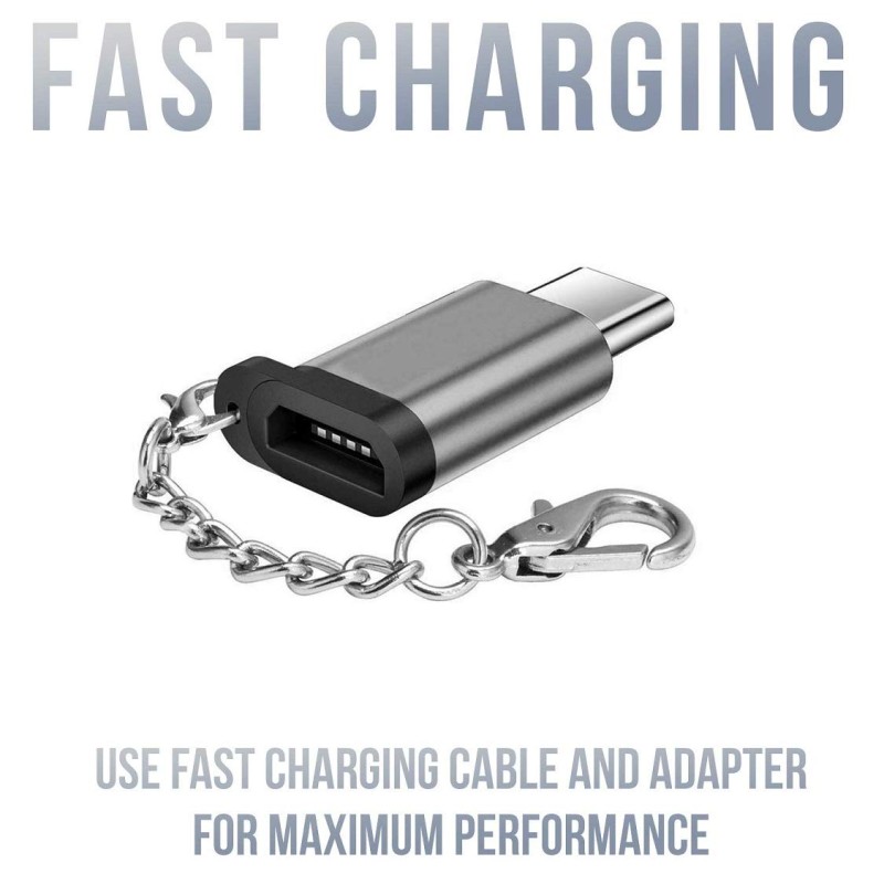 Dyazo 2.4 amp Micro USB to Type C Adapter / Micro USB to Type C Converter Charging and Data Sync - Compatible with Galaxy S10 S9 S8 Plus,Note 9 8,Pixel 3 2 XL,LG V35 V30 G7 G6 & Other Type c Devices