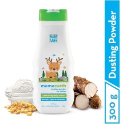 Mamaearth Dusting Power For Babies - 300 g | Infused with Organic Oatmeal and Arrowroot Powder | Calms and Relaxes Skin, Prevents Diaper Rash, Dermatologically Tested, Free From Talc and Parabens