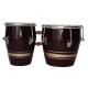 GT manufacturers Professional Two Piece Hand Made Wooden Bango Drum Set (Brown)
