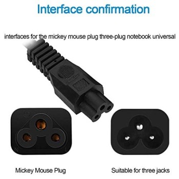 Storite UPort 1.8 Meter 3 Pin Laptop Power Cable Cord 18AWG Universal AC Replacement Power Cord for Laptop (Black) Storite UPort 1.8 Meter 3 Pin Laptop Power Cable Cord 18AWG Universal AC Replacement Power Cord for Laptop (Black)