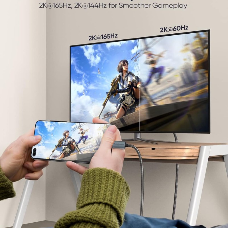 CableCreation 6FT USB C to Display Port Cable 4K@60Hz, 2K@165Hz, 2K@144Hz, to DP Cable Thunderbolt 3 Compatible with MacBook Pro/Air, iMac, iPad Pro 2020, Galaxy S22 Ultra/S20/S10, Aluminum, Grey CableCreation 6FT USB C to Display Port Cable 4K@60Hz, 2K@165Hz, 2K@144Hz, to DP Cable Thunderbolt 3 Compatible with MacBook Pro/Air, iMac, iPad Pro 2020, Galaxy S22 Ultra/S20/S10, Aluminum, Grey