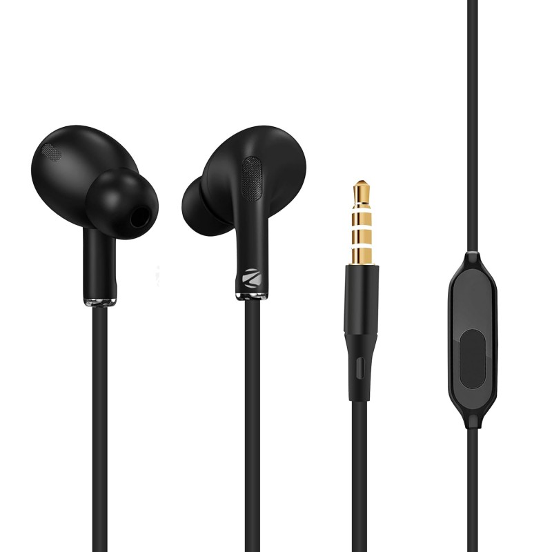 ZEBRONICS Zeb-Tulip Wired in Ear Earphone with Mic (Black) ZEBRONICS Zeb-Tulip Wired in Ear Earphone with Mic (Black)