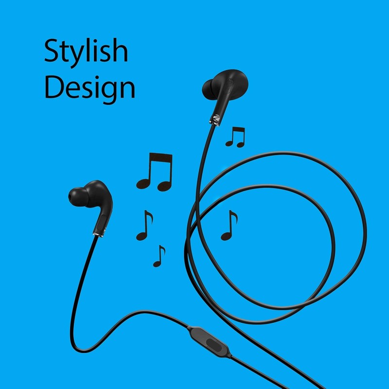 ZEBRONICS Zeb-Tulip Wired in Ear Earphone with Mic (Black) ZEBRONICS Zeb-Tulip Wired in Ear Earphone with Mic (Black)