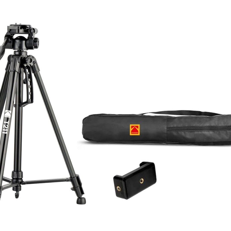Kodak T211 Tripod for DSLR, Camera |Operating Height: 5.1 Feet | Maximum Load Capacity up to 5kg | Portable Lightweight Aluminum Tripod with 360 Degree Ball Head | Carry Bag Included (Black)