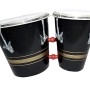 GT manufacturers Professional Two Piece Hand Made Wooden Bango Drum (Black)