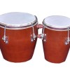 GT manufacturers Professional Two Piece Hand Made Wooden Bango Drum (Red)