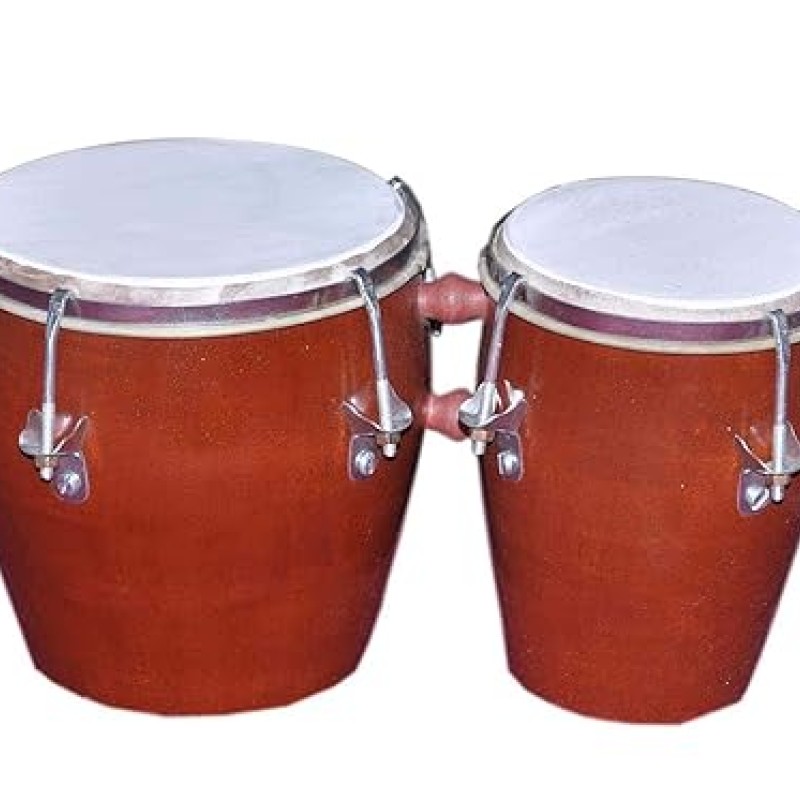 GT manufacturers Professional Two Piece Hand Made Wooden Bango Drum (Red)