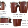 GT manufacturers Professional Two Piece Hand Made Wooden Bango Drum (Red)