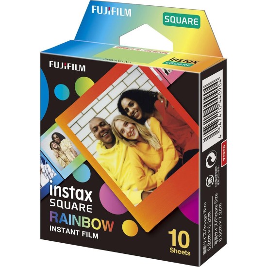 Fujifilm Instax Square Rainbow Film- 10 Exposures