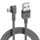 Portronics Konnect L 1.2Mtr, Fast Charging 3A Micro USB Cable with Charge & Sync Function (Grey)