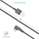 Portronics Konnect L 1.2Mtr, Fast Charging 3A Micro USB Cable with Charge & Sync Function (Grey)