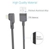 Portronics Konnect L 1.2M Fast Charging 3A 8 Pin USB Cable with Charge & Sync Function for iPhone, iPad (Grey)