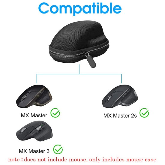 ELEPHANTBOAT Portable Protector Case Cover Storage Bag Carry Travel Hard Case for MX Master/Master 2S Wireless Bluetooth Mouse