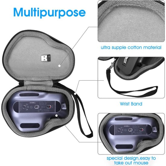 ELEPHANTBOAT Portable Protector Case Cover Storage Bag Carry Travel Hard Case for MX Master/Master 2S Wireless Bluetooth Mouse