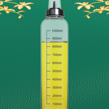 SIGNORA WARE Even Flow 1000ml Borosilicate Glass Oil Dispenser and Pourer with Measurement, Transparent and pointer Oil Nozzle with Covering Lid, Leakproof Spill Proof, Easy Refill (1 litre, Set 1) SIGNORA WARE Even Flow 1000ml Borosilicate Glass Oil Dispenser and Pourer with Measurement, Transparent and pointer Oil Nozzle with Covering Lid, Leakproof Spill Proof, Easy Refill (1 litre, Set 1)